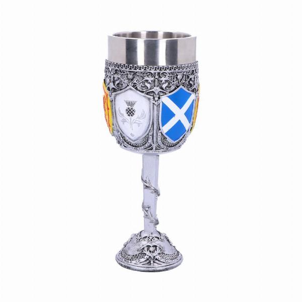 Photo #1 of product B4697P9 - Goblet of the Brave Scottish Shield Glass