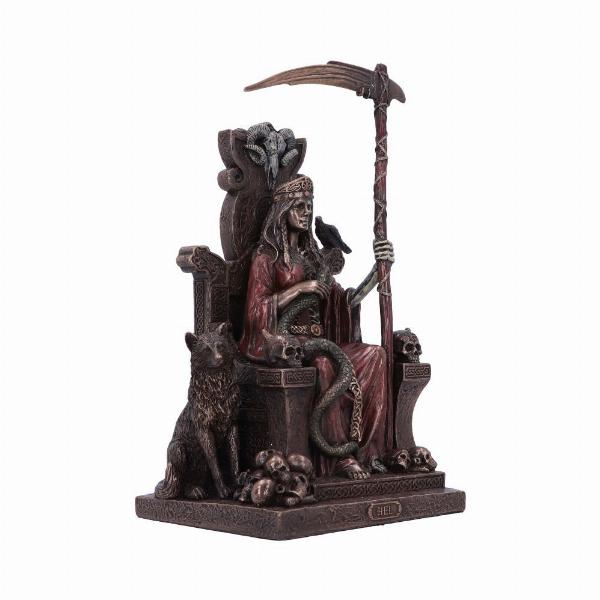 Photo #4 of product D6100W2 - Bronze Hel The Two Faced Terror Figurine 23cm