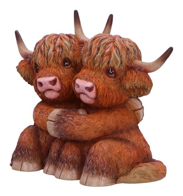 Photo #2 of product B6901C24 - Highland Cow Hug Figurine