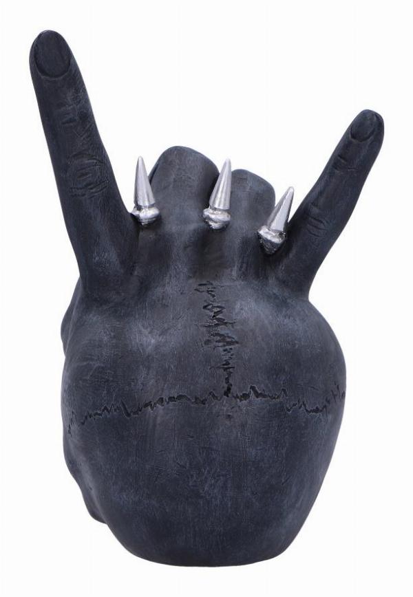 Photo #3 of product U6864C24 - Horns Up Rocking Skull Ornament