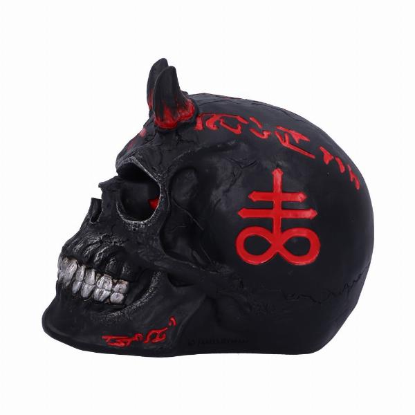 Photo #3 of product B6196W2 - James Ryman Infernal Skull Figurine 20cm