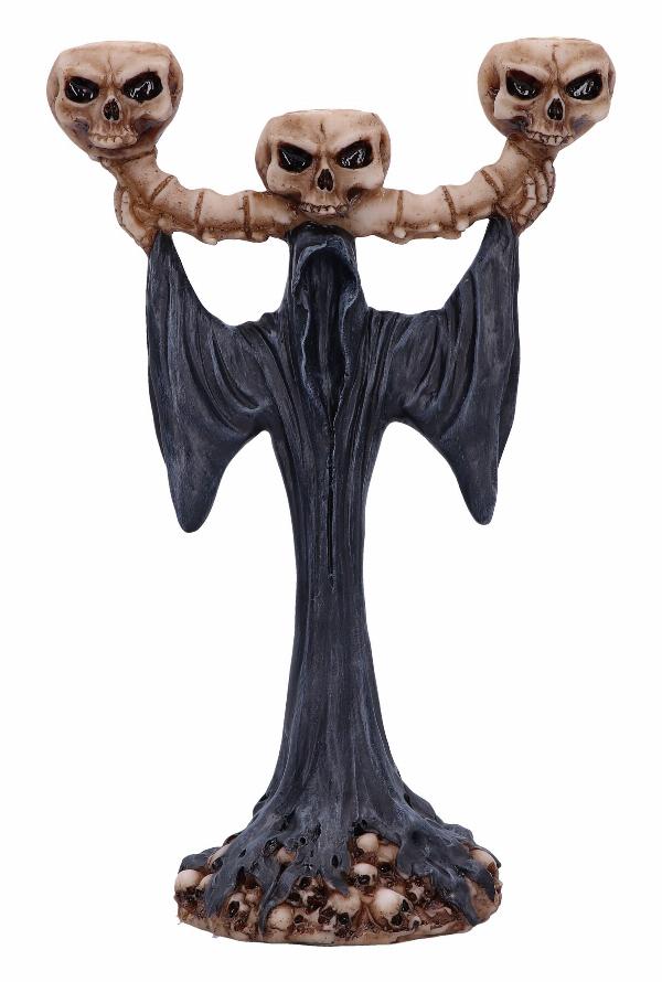 Photo #1 of product U6512Y3 - Light the Way Reaper Skull Tea Light Holder