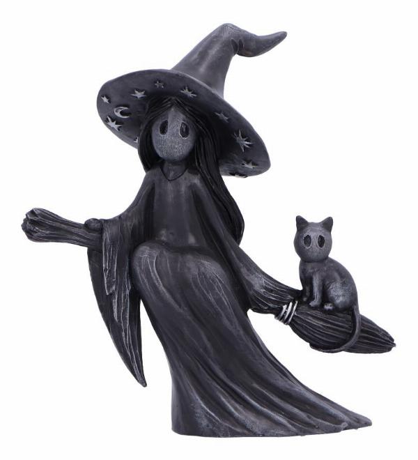 Photo #3 of product B6937C24 - Little Souls Beam Witch on Broom Figurine
