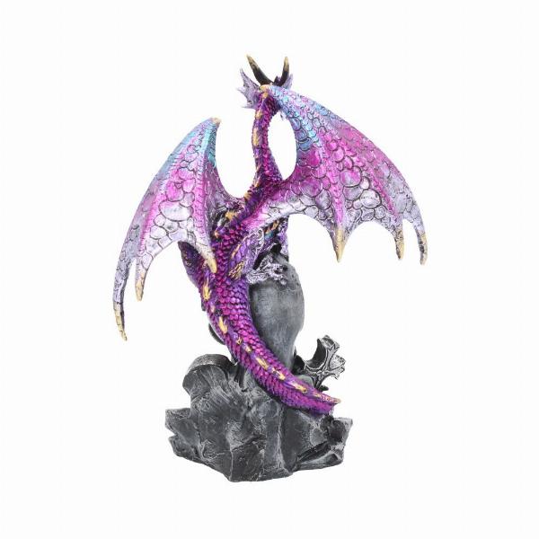 Photo #4 of product U3516J7 - Loyal Defender Figurine Fantasy Gothic Dragon and Skull Ornament