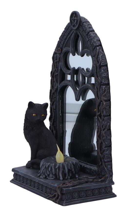 Photo #3 of product D6768A24 - Magic Mirror Cat Figurine 21cm