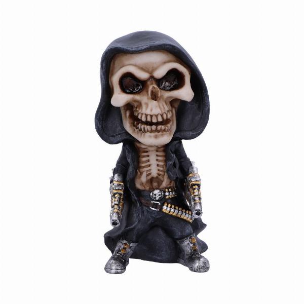 Photo #1 of product U6138W2 - Mechanical Reaping Skeleton Figurine 18cm