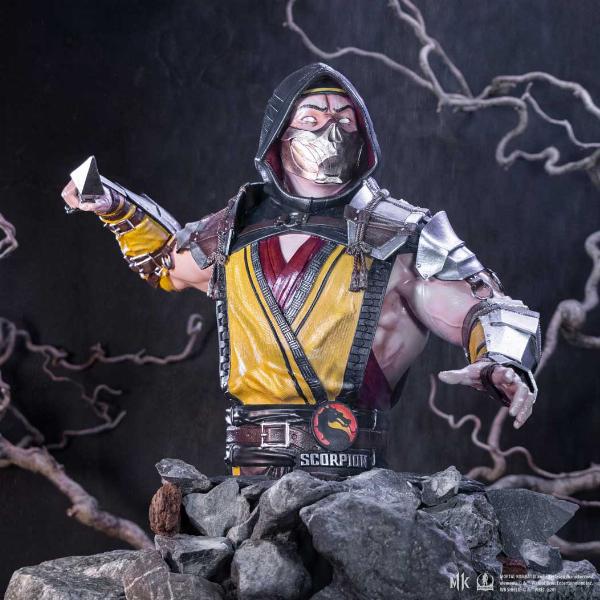 Photo #5 of product B6125W2 - Officially Licensed Mortal Kombat Scorpion Bust 29.5cm