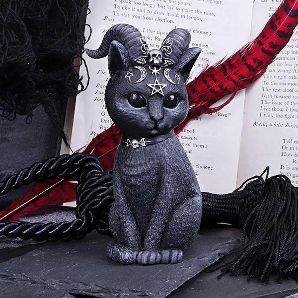 Photo #5 of product B5148R0 - Pawzuph Horned Occult Cat Figurine