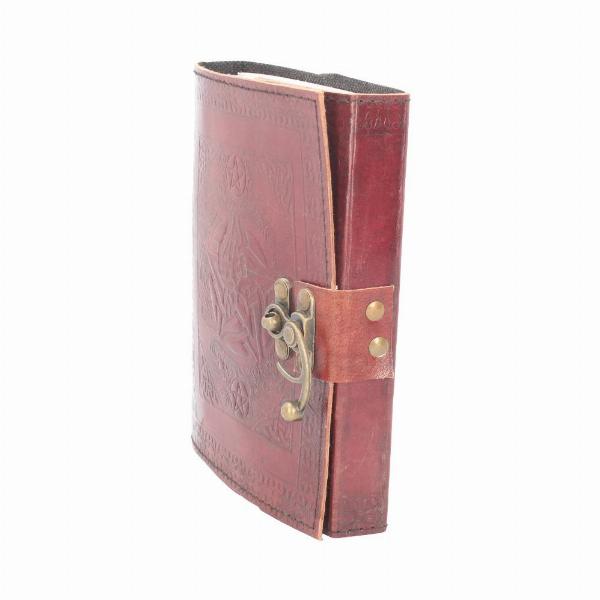 Photo #2 of product D1667E5 - Lockable Pentagram Red Leather Journal 15 x 21cm