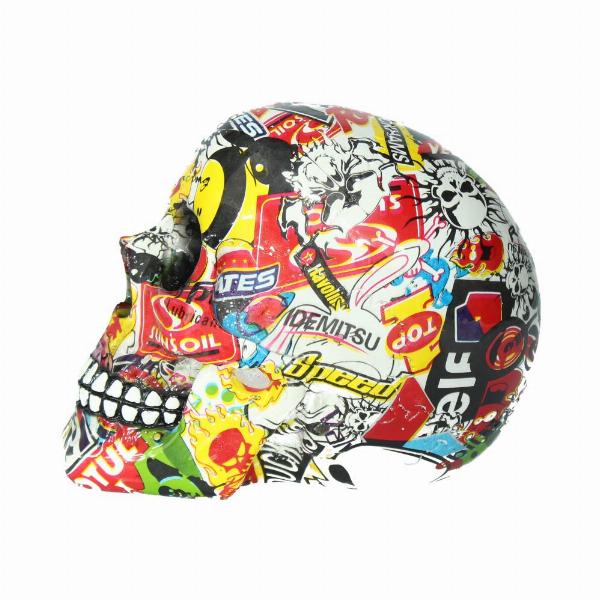 Photo #3 of product D2217F6 - Pop Art Bright Logo Skull Ornament