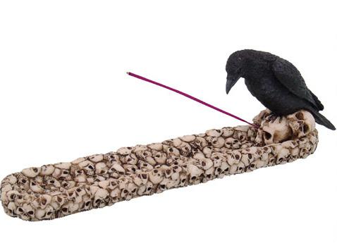 Photo of Raven Skull Incense Holder