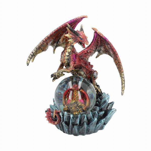 Photo #1 of product U4500N9 - Ruby Oracle Red Dragon Fortune Seer Figurine 18.5cm