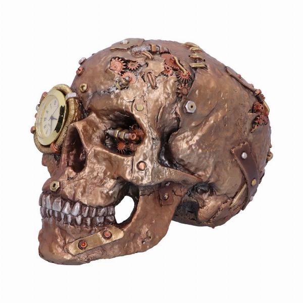 Photo #3 of product U5471T1 - Bronze Scrapped Skull Steampunk Scrap Skeleton Figurine