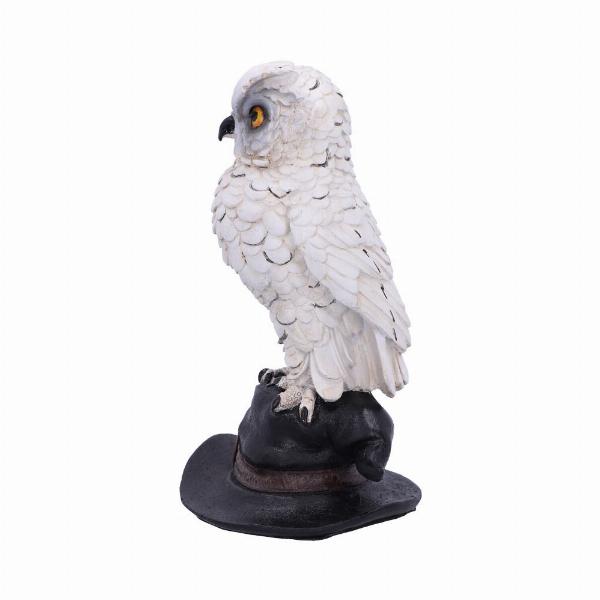 Photo #2 of product D4966R0 - Soren White Horned Owl Perched on a Witches Hat Figurine