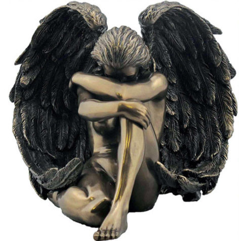 Photo of Sorrowful Angel Bronze Figurine
