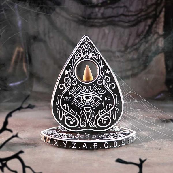 Photo #5 of product B6464X3 - Black and White Spirit Board Planchette Backflow Incense Burner 15cm