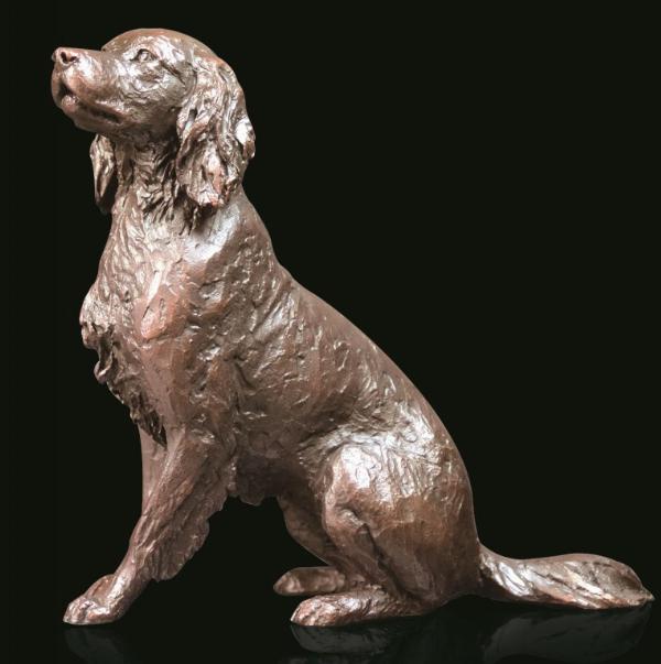 Photo of Springer Spaniel Sitting Bronze Figurine (Limited Edition) Michael Simpson