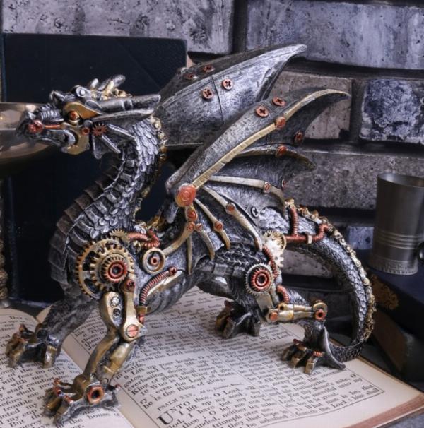 Photo of Steampunk Dragon Small Figurine 20cm