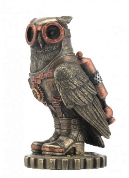 Photo of Steampunk Owl Bronze Small Figurine