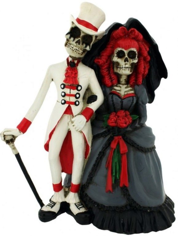 Photo of Steampunk Skeleton Wedding Figurine 14cm