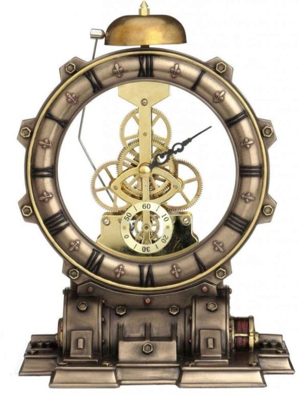 Photo of Steampunk Time Machine Bronze Clock 21.5cm