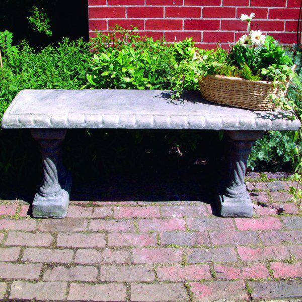 Photo of Straight Top and Column Bases Stone Bench