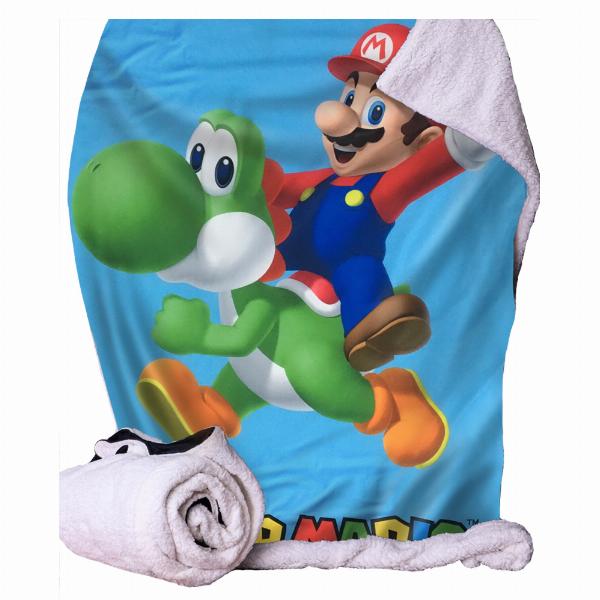 Photo #1 of product C6222W2 - Super Mario - Mario and Yoshi Throw Blanket 100*150cm