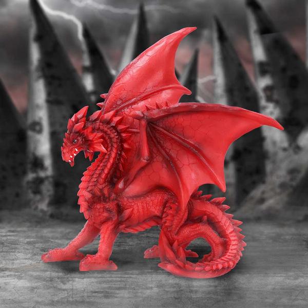 Photo #5 of product U6436X3 - Tailong Red Dragon Figurine 21.5cm