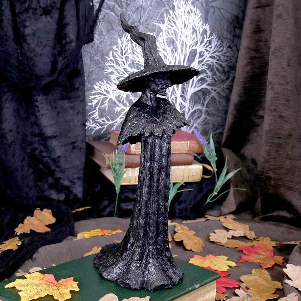 Photo #5 of product D4882P9 - Talyse Black Glittered Forest Witch Ornament