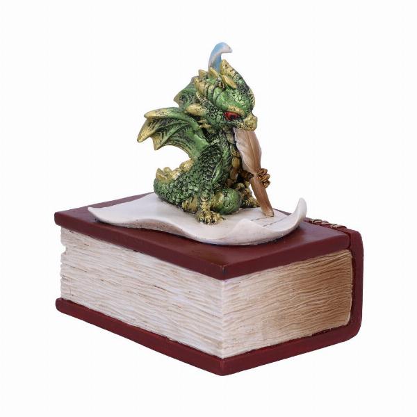 Photo #4 of product U6179W2 - The Scribe Dragon Trinket Box 13.8cm