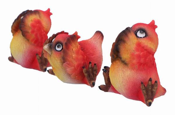 Photo #2 of product U6859C24 - Comical Three Wise Bird Figurines