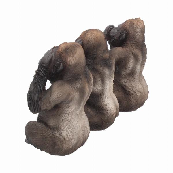 Photo #3 of product H3523J7 - Three Wise Gorillas Figurine Gorilla Ornaments