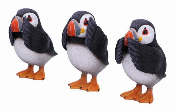 Photo #2 of product B6921C24 - Three Wise Puffin Figurines