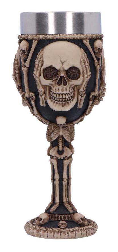 Photo #3 of product U6718A24 - Three Wise Skeletons Goblet 20cm