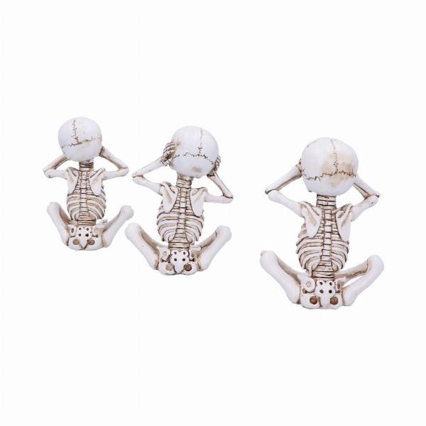 Photo #3 of product D4928R0 - See No, Hear No, Speak No Evil Skellywag Skeleton Figurines