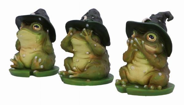 Photo #2 of product B6904C24 - Three Wise Wizard Toad Figurines