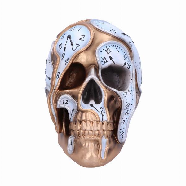 Photo #2 of product B6094W2 - Time Goes By Clock Skull 17.5cm