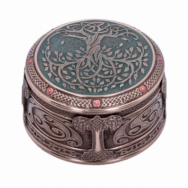 Photo #3 of product D4738P9 - Round Tree of Life Celtic Trinket Box