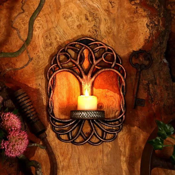 Photo #5 of product D2415G6 - Celtic Tree Of Life Wall Hanging Candle Holder
