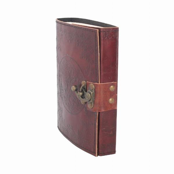 Photo #2 of product D1665E5 - Lockable Tree Of Life Red Leather Journal 15 x 21cm