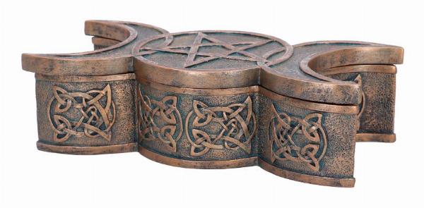 Photo #3 of product U6566Y3 - Triple Moon Bronze Trinket Box