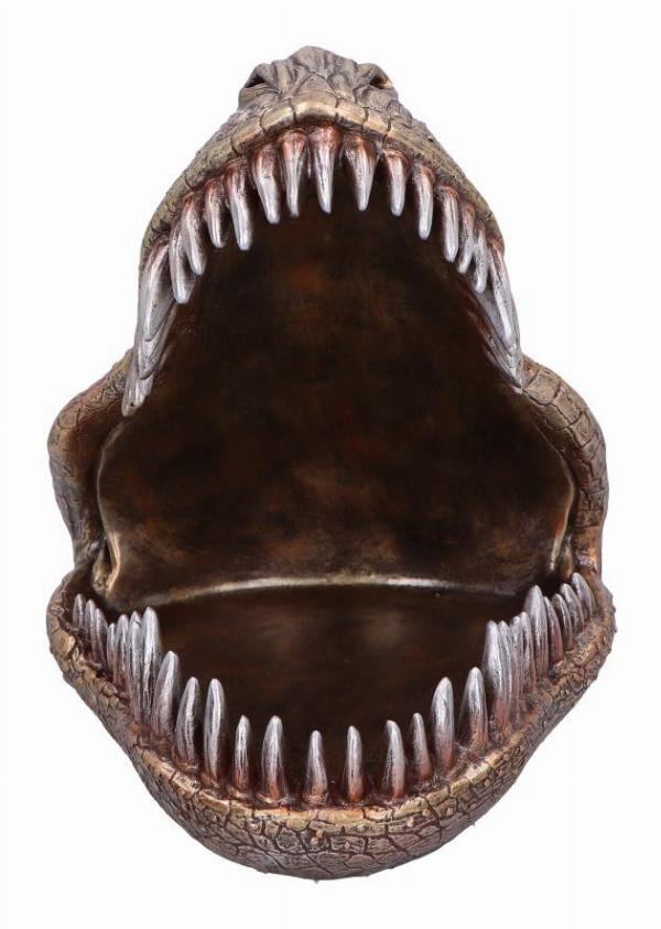 Photo #2 of product D6867C24 - Metallic Tyrannosaurus Rex Head Trinket Dish