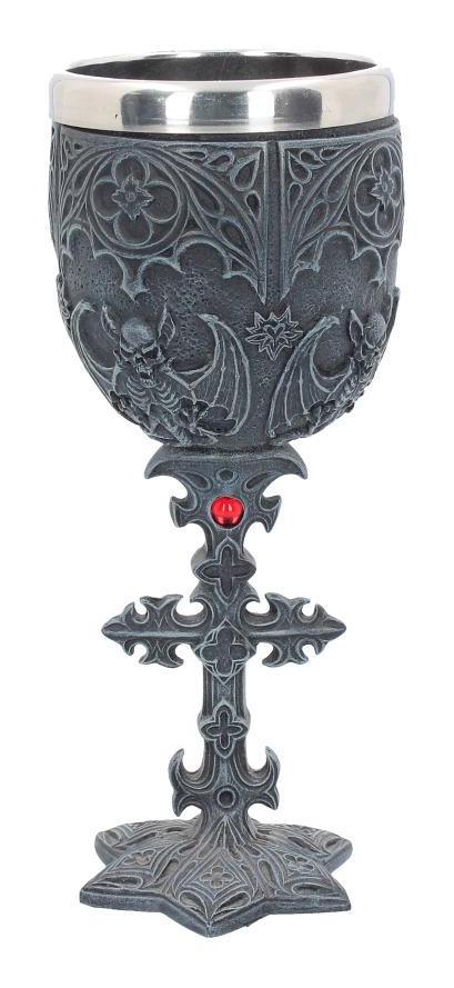 Photo #1 of product NEM2248 - Vampires Goblet Gothic Horror Bat Wine Glass