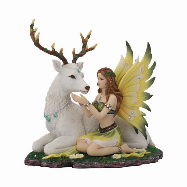Photo #1 of product D4030K8 - Adoration stag and spring fairy medium figurine