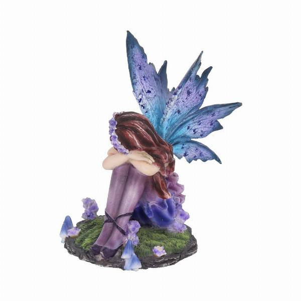 Photo #3 of product D1597E5 - Akina Figurine Purple Blue Floral Fairy Ornament