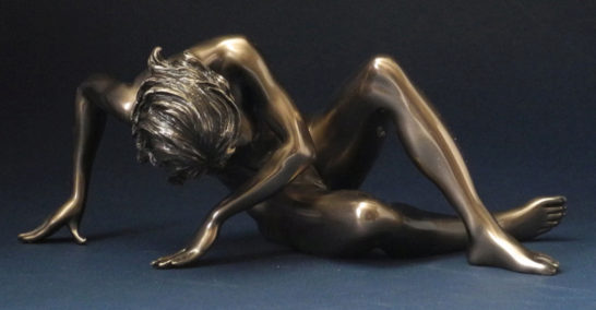 Photo of Awakening Nude Female Bronze Figurine