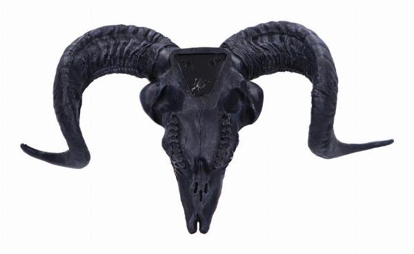 Photo #4 of product D6721A24 - Baphomet's Veneration Skull Wall Plaque 53cm