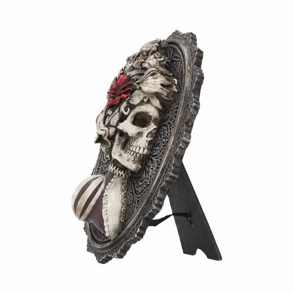 Photo #2 of product B4038K8 - Beautiful Female Skeleton Plaque Day of the Dead Valentine Wall Hanging