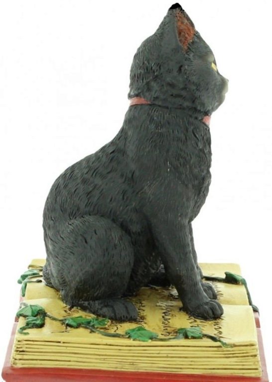 Photo of Black Cat on Spell Book Figurine 12cm