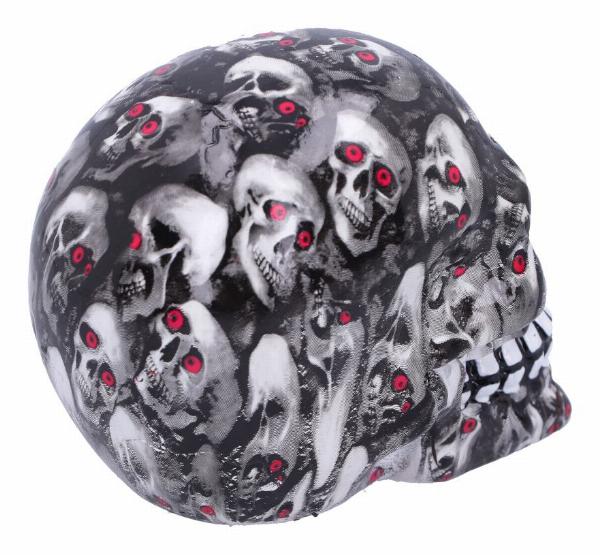 Photo #3 of product D5103R0 - Set of 6 Bloodshot Red Eyed Skull Ornaments